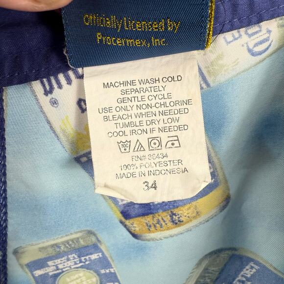 Corona Extra Swim Shorts Men's 34 Blue Beer Bottle Allover Swimwear Outdoors - Picture 6 of 10